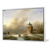 Jan Jacob Spohler,A Couple Crossing the Ice in Windy Weather,large wall art,framed wall art,canvas wall art,large canvas,M4253