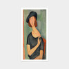 Amedeo Modigliani,Jeanne Hebuterne Au chapeau, 1919,art prints,Vintage art,canvas wall art,famous art prints,vertical narrow prints,V7310