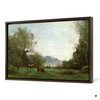 Jean-Baptiste Camille Corot,Cattle at Pasture in Wooded Valley,canvas print,canvas art,canvas wall art,large wall art,framed wall art,p1775