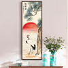 Qi Baishi,Red Crowned Crane under pine tree,Chinese painting,Vertical Narrow Art,large wall art,framed wall art,canvas wall art,M649