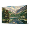 Forberger, Viliam, Poprad Pleso,Lake scenery at the foot of the mountain,canvas print,canvas art,canvas wall art,large wall art,p1691