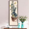 Qi Baishi,Loofah in flowerpot,Chinese painting,Vertical Narrow Art,large wall art,framed wall art,canvas wall art,M625