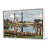 Camille Pissarro,Banks of the Seine at Port Marly ,canvas print,canvas art,canvas wall art,large wall art,framed wall art,p1588