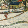 Louis Charlot,Village at Morvan under Snow 1910,art prints,Vintage art,canvas wall art,famous art prints,q1206