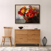 Hedwig Kleintjes-van Osselen,Zinnias,Flowers in full bloom,Flowers in a Vase,large wall art,framed wall art,canvas wall,large canvas,M4051