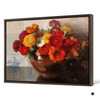Hedwig Kleintjes-van Osselen,Zinnias,Flowers in full bloom,Flowers in a Vase,large wall art,framed wall art,canvas wall,large canvas,M4051