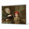 Harriet Backer,Little Red Riding Hood,child and grandmother,large wall art,framed wall art,canvas wall art,large canvas,M4044