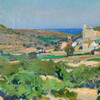 Joaquim Mir Trinxet,Landscape Calafell castle,art prints,Vintage art,canvas wall art,famous art prints,q1156