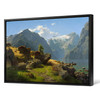 Hans Gude,Balestrand,valley river scenery,large wall art,framed wall art,canvas wall art,large canvas,M4033