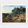 Jean-Baptiste-Camille Corot,A View near Volterra,art prints,Vintage art,canvas wall art,famous art prints,q1144