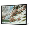 Gustave Courbet,Deer in a Snowy Landscape,large wall art,framed wall art,canvas wall art,large canvas,M3994