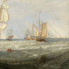 TURNER, Joseph Mallord William,Helvoetsluys; the City of Utrecht, 64, Going to Sea,art prints,Vintage art,canvas wall art,famous art,V5057,