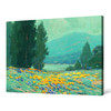 Granville Redmond,Cypress Trees and Poppies,large wall art,framed wall art,canvas wall art,large canvas,M3957