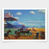 William Glackens,Race Track,horse racing,art prints,Vintage art,canvas wall art,famous art prints,V5152