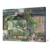 Flowers and trees in Chinese courtyard,Garden canvas,large wall art,framed wall art,canvas wall art,large canvas,M3732