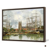 Eugene Louis Boudin,A French Port,large wall art,framed wall art,canvas wall art,large canvas,M3688