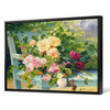 Eugene Henri Cauchois,Roses on the bench  Photograph,large wall art,framed wall art,canvas wall art,large canvas,M3680