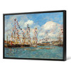Eugene Boudin,Boats Decorated with Flags in the Port of Deauville,large wall art,framed wall art,canvas wall art,large canvas,M3663