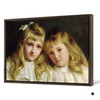 Edwin Harris,Sisters,Portraits of two little girls,large wall art,framed wall art,canvas wall art,large canvas,M3611