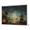 Claude-Joseph Vernet,A Harbor in Moonlight, 1787,large wall art,framed wall art,canvas wall art,large canvas,M3493