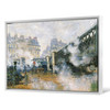 Claude Monet,The Pont de lEurope Gare Saint Lazare,large wall art,framed wall art,canvas wall art,large canvas,M3471