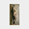 Vilhelm Hammershoi,Naked Female Model, Profile, 1886,art prints,Vintage art,canvas wall art,famous art prints,V7782