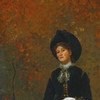 Winslow Homer,Autumn,Woman walking woods alone,art prints,Vintage art,canvas wall art,famous art prints,V2934