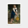 William-Adolphe Bouguereau,Orpheline a La Fontaine,art prints,Vintage art,canvas wall art,famous art prints,V2932