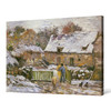Camille Pissarro,A Farm At Montfoucault Effect Of Snow, 1876,large wall art,framed wall art,canvas wall art,large canvas,M3233