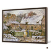 Camille Pissarro,A Farm At Montfoucault Effect Of Snow, 1876,large wall art,framed wall art,canvas wall art,large canvas,M3233
