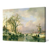 Andreas Schelfhout,Skating in Holland,large wall art,framed wall art,canvas wall art,large canvas,M3124