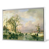 Andreas Schelfhout,Skating in Holland,large wall art,framed wall art,canvas wall art,large canvas,M3124
