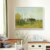 Alfred Sisley,The Trou d'Enfer Farm, Autumn Morning,large wall art,framed wall art,canvas wall art,large canvas,M3105
