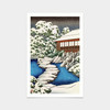 Kawase Hasui,Snow at a guest House on Pond's Edge, from the series The Mitsubishi villa at Fukagawa,V2709