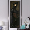 John Lavery,Woman In Black Dress Paintings,Polyhymnia,Vertical Narrow Art,large wall art,framed wall art,canvas wall art,M505