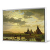 Albert Bierstadt,View of Chimney Rock, Ogalilah Sioux Village in the Foreground,large wall art,framed wall art,canvas wall art,large,M3002