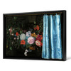 Adriaen van der Spelt,Trompe-l'Oeil Still Life with a Flower Garland and a Curtain,large wall art,framed wall art,canvas wall art,M2969