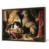 Sir Edwin Landseer,Hector Nero and Dash with the parrot,Dog art,canvas print,canvas art,canvas wall art,large wall art,framed wall art,p1402