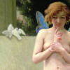 Guillaume Seignac,Before the Fountain,art prints,Vintage art,canvas wall art,famous art prints,V2466