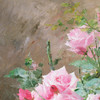 Frans Mortelmans,Still life of roses in a glass vase,art prints,Vintage art,canvas wall art,famous art prints, V2409