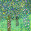 Gustav Klimt,Rosebushes under the Trees,art prints,Vintage art,canvas wall art,famous art prints,q2705