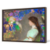 Odilon Redon, Violette Heymann,Girl portrait, blue flowers,canvas print,canvas art,canvas wall art,large wall art,framed wall art,p1244