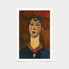 Amedeo Modigliani,Portrait of Madame Dorival, 1916,art prints,Vintage art,canvas wall art,famous art prints,V2223