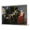 Johanes Vermeer,The Glass of Wine,Dutch art,canvas print,canvas art,canvas wall art,large wall art,framed wall art,p1161