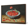 acob van Hulsdonck,Wild Strawberries and a Carnation in a Wan Li Bowl,canvas print,canvas art,canvas wall art,large wall art,framed,p1124
