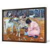 Fader Fernando,The Goat Corral,Girl and sheep,canvas print,canvas art,canvas wall art,large wall art,framed wall art,p997