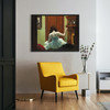 Edward Hopper,New York Interior,Woman in dress,canvas print,canvas art,canvas wall art,large wall art,framed wall art,p972