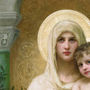 William-Adolphe Bouguereau,The Madonna of the Roses, 1903,art prints,Vintage art,canvas wall art,famous art prints,2V152