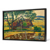 Martin Benka,Cottage,Cottage beside the pond, farmhouse scenery,canvas print,canvas art,canvas wall art,large wall art,framed wall art,p2006