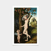 Lucas Cranach,Cupid complaining to Venus, 1525,art prints,Vintage art,canvas wall art,famous art prints,2V110